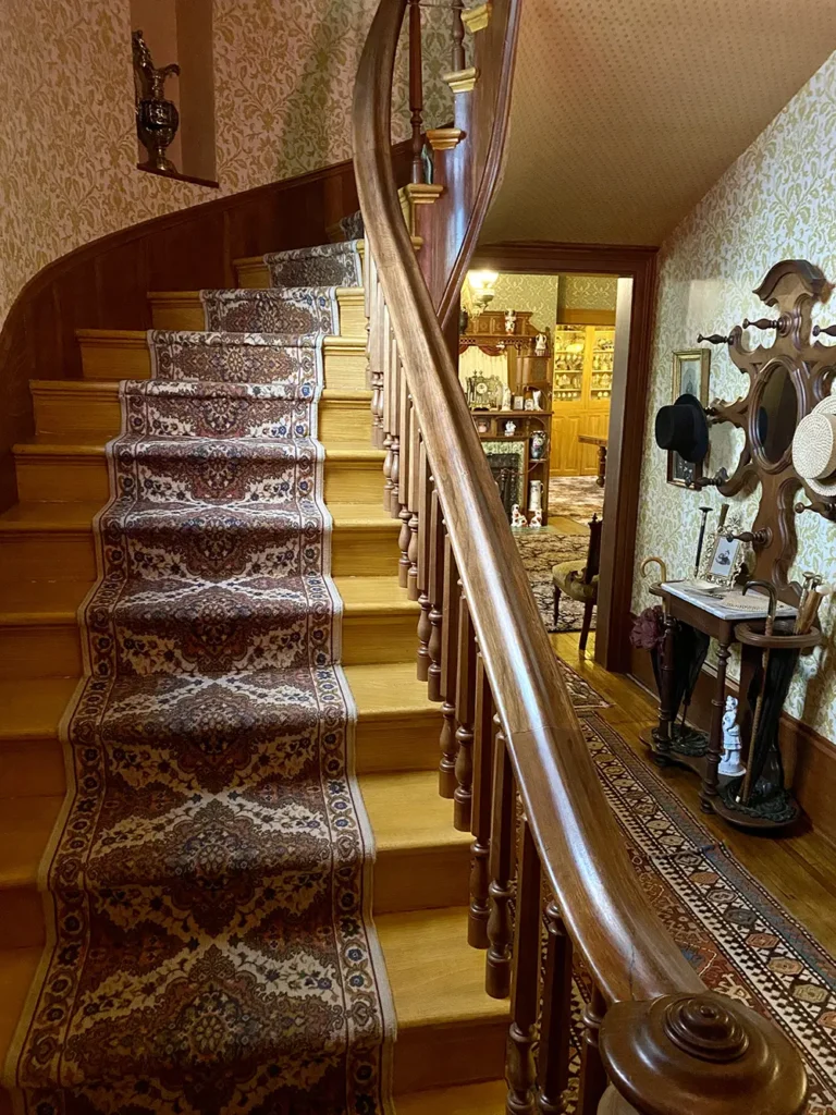 grand staircase at the Beyer Home museum