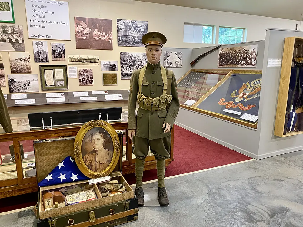 War Memorial display at the Carriage House museum