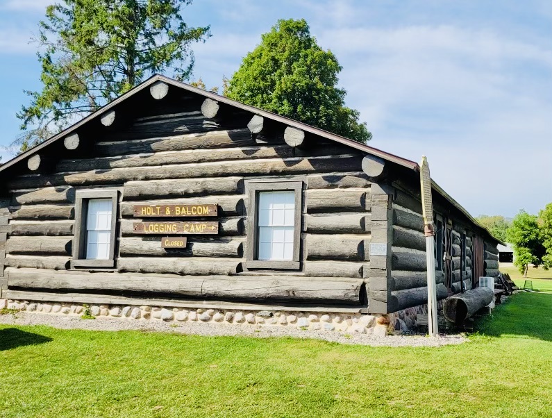 Holt & Balcom logging camp buiding